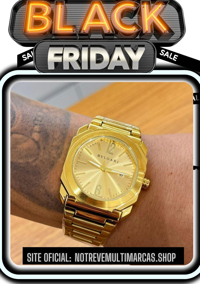 Relógio Quartz Aço Bvlg (BLACK FRIDAY)