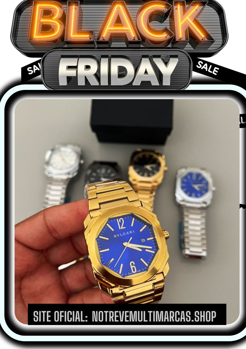 Relógio Quartz Aço Bvlg (BLACK FRIDAY)