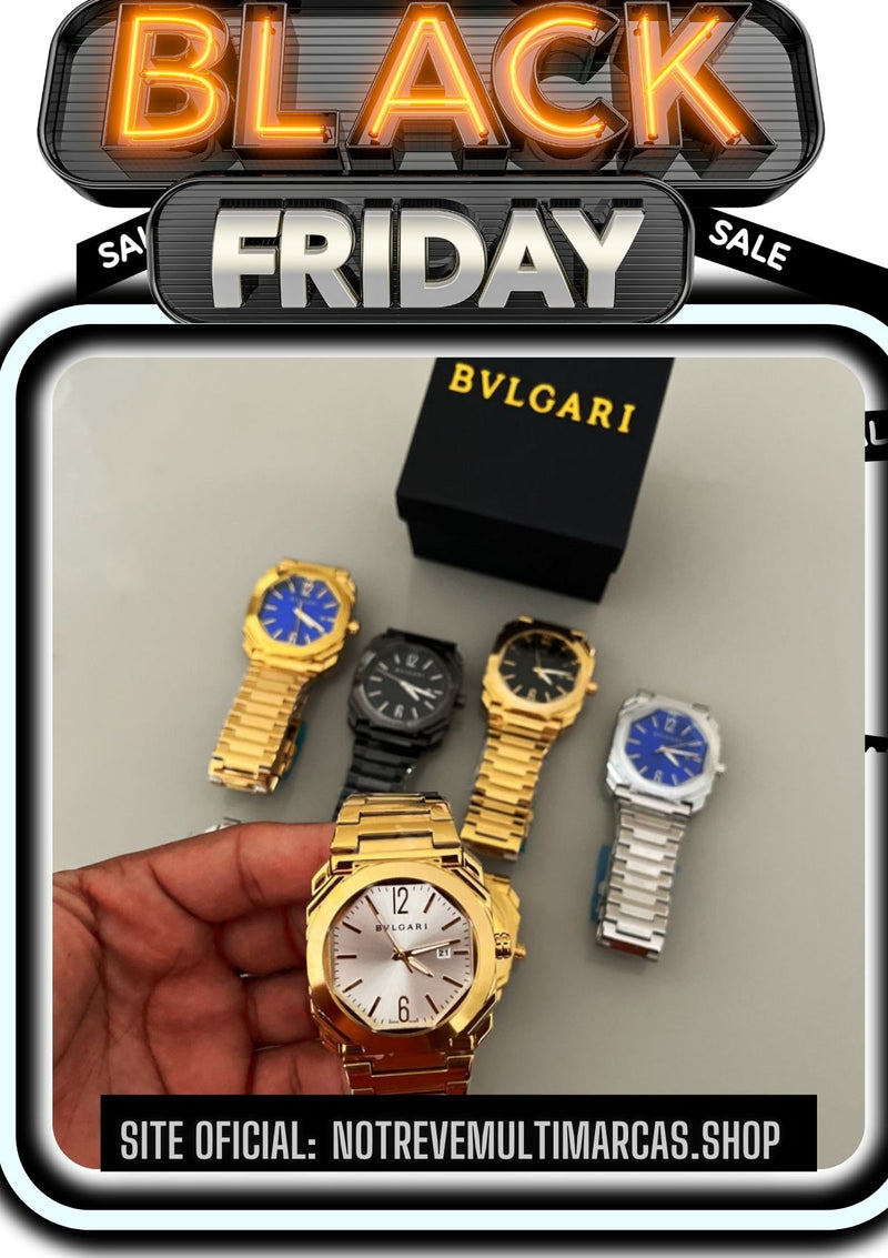 Relógio Quartz Aço Bvlg (BLACK FRIDAY)